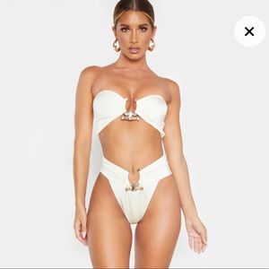 Pretty Little Thing Cream and Gold Bikini Set